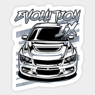 Lancer Evolution IX Grey Theme Sticker